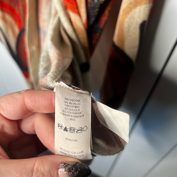 Lita by Ciara Glitter Geometric Duster Cardigan Sweater Women's Size Large - Picture 5 of 7